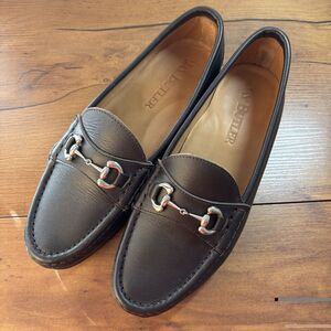 Jay Butler Mens 9.5 Loafers Dress Horse Bit Millbank Leather Dark Brown Slip On